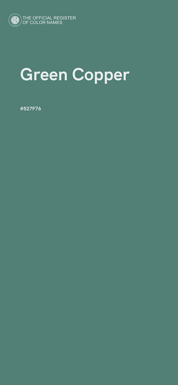 #527F76 - Green Copper color image