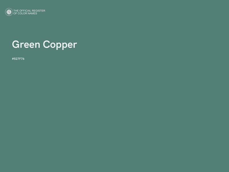 #527F76 - Green Copper color image