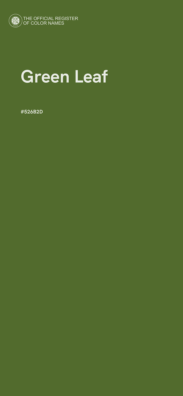 #526B2D - Green Leaf color image