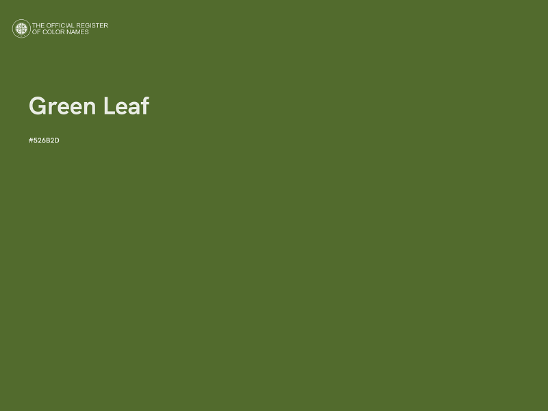 #526B2D - Green Leaf color image