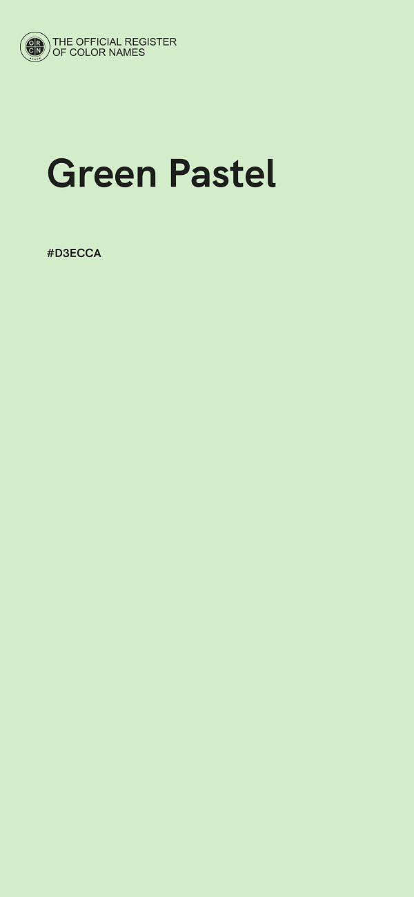#D3ECCA - Green Pastel color image