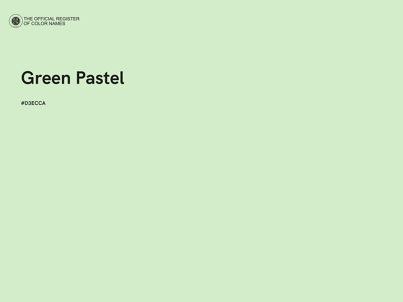 #D3ECCA - Green Pastel color image