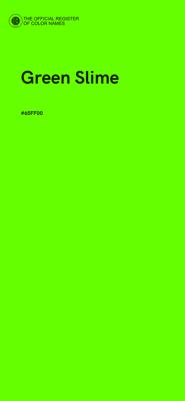 #65FF00 - Green Slime color image