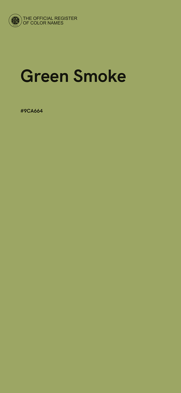 #9CA664 - Green Smoke color image
