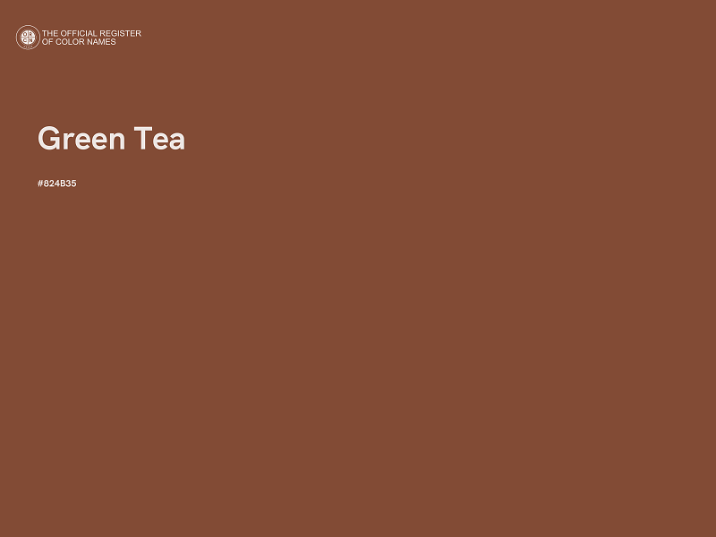 #824B35 - Green Tea color image