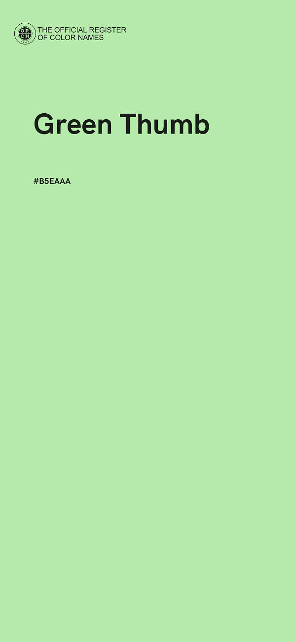 #B5EAAA - Green Thumb color image