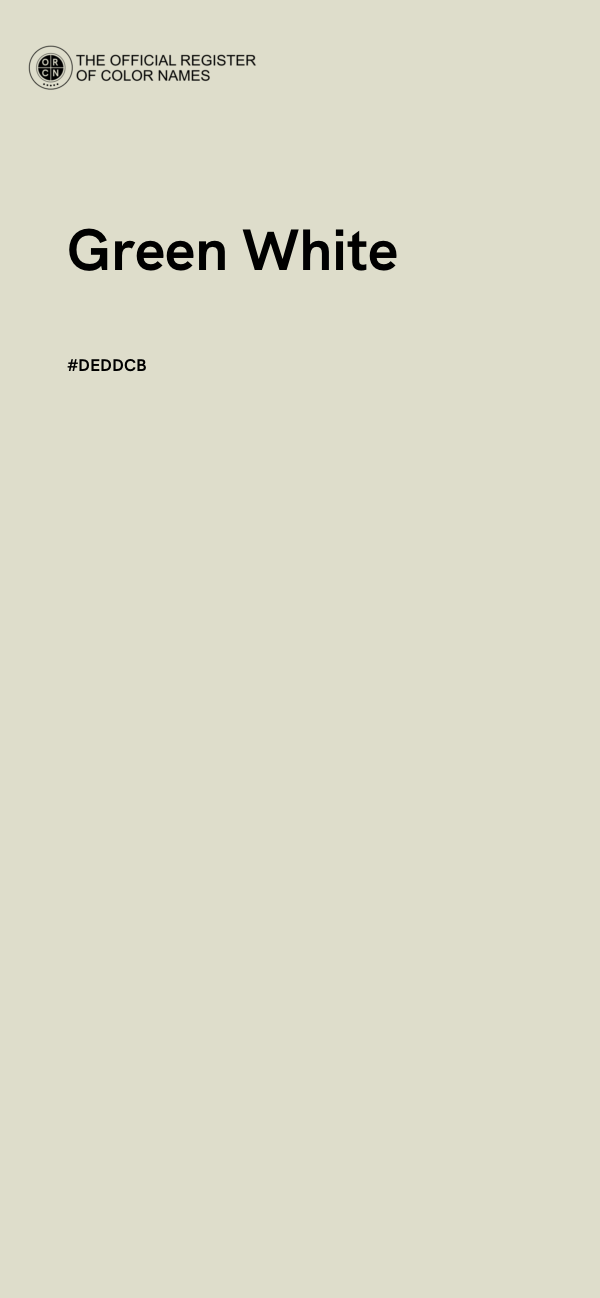 #DEDDCB - Green White color image