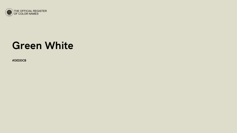 #DEDDCB - Green White color image