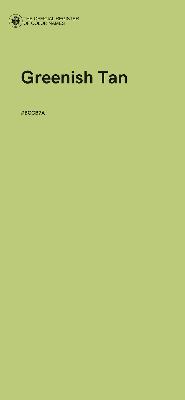 #BCCB7A - Greenish Tan color image