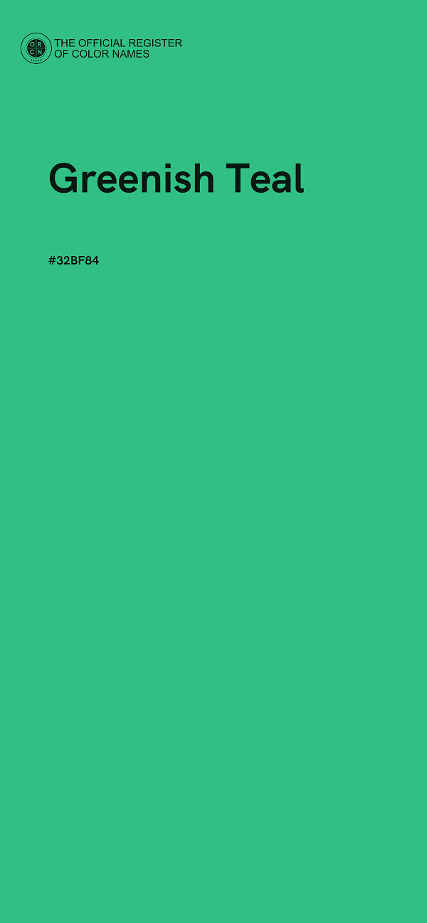 #32BF84 - Greenish Teal color image
