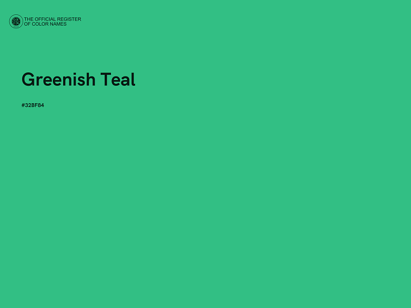 #32BF84 - Greenish Teal color image