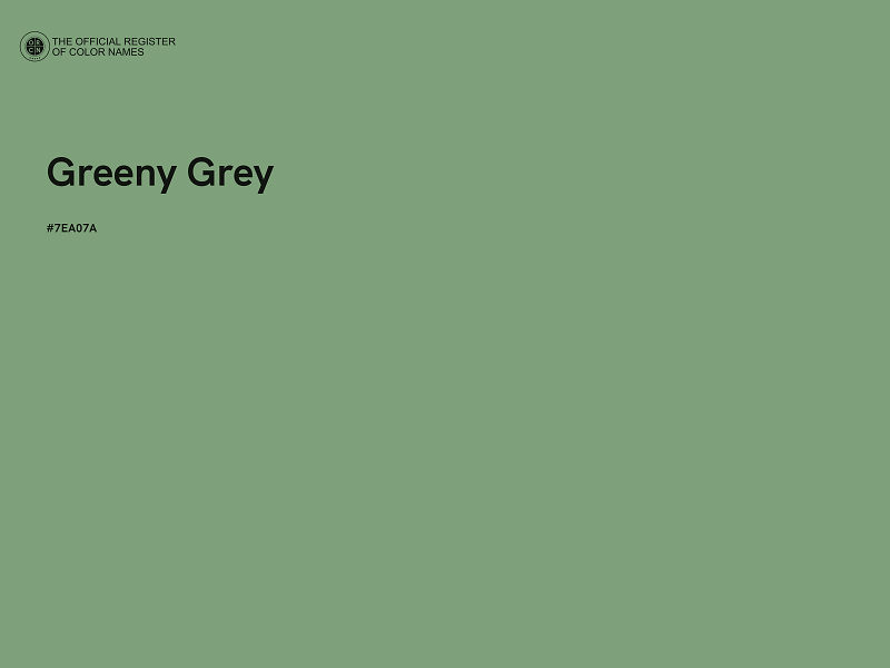 #7EA07A - Greeny Grey color image