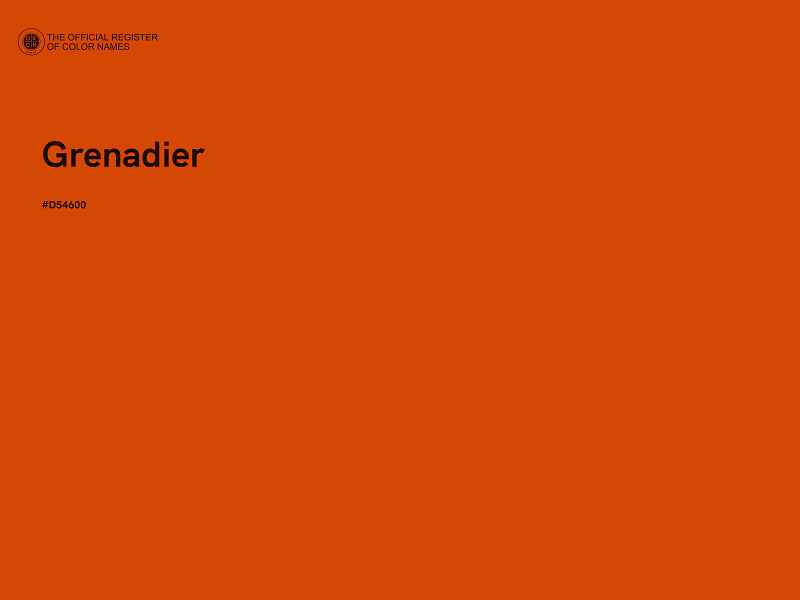 #D54600 - Grenadier color image