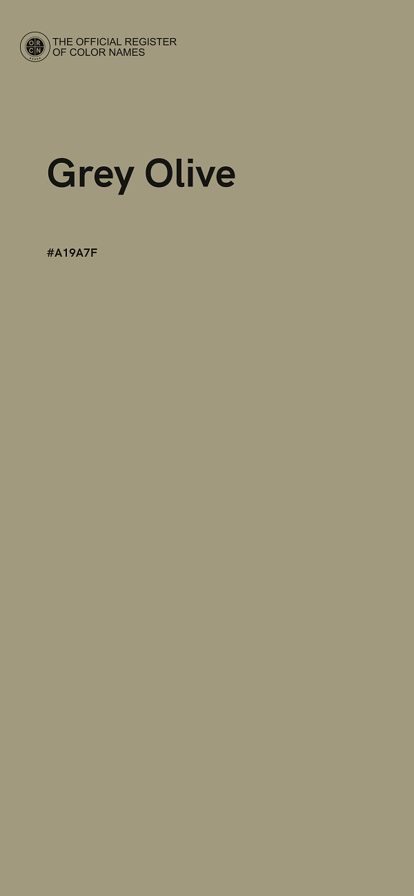 #A19A7F - Grey Olive color image