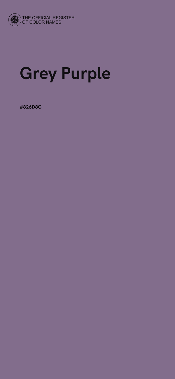 #826D8C - Grey Purple color image