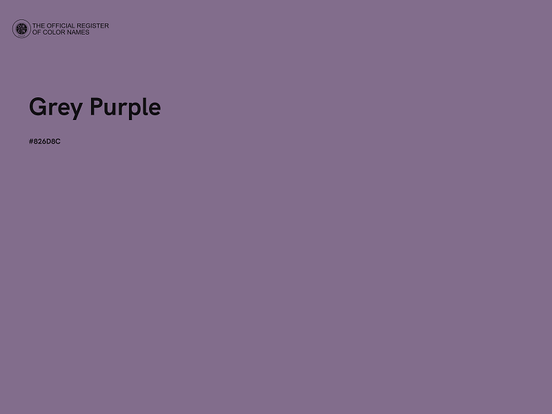 #826D8C - Grey Purple color image