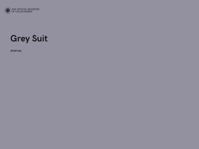 #9391A0 - Grey Suit color image