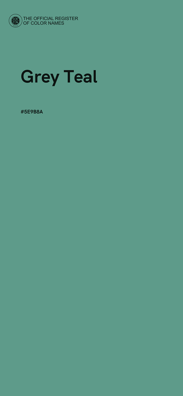 #5E9B8A - Grey Teal color image