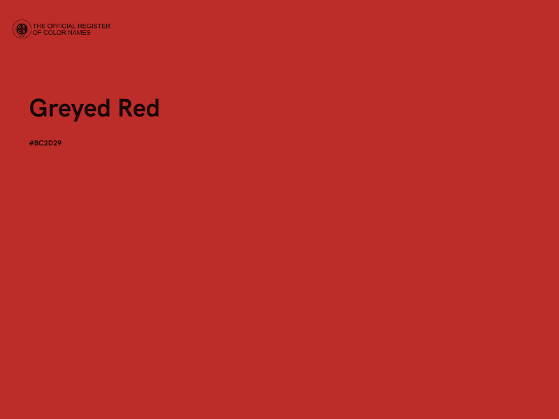 #BC2D29 - Greyed Red color image