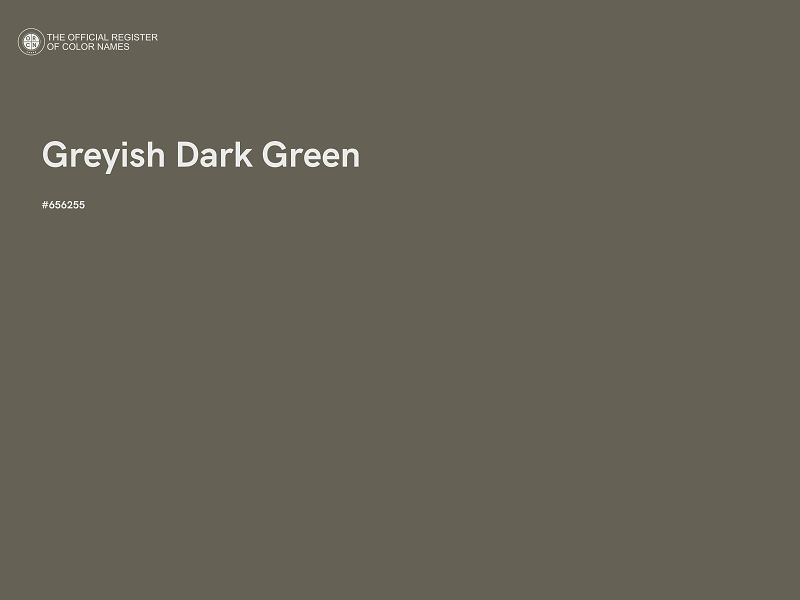 #656255 - Greyish Dark Green color image