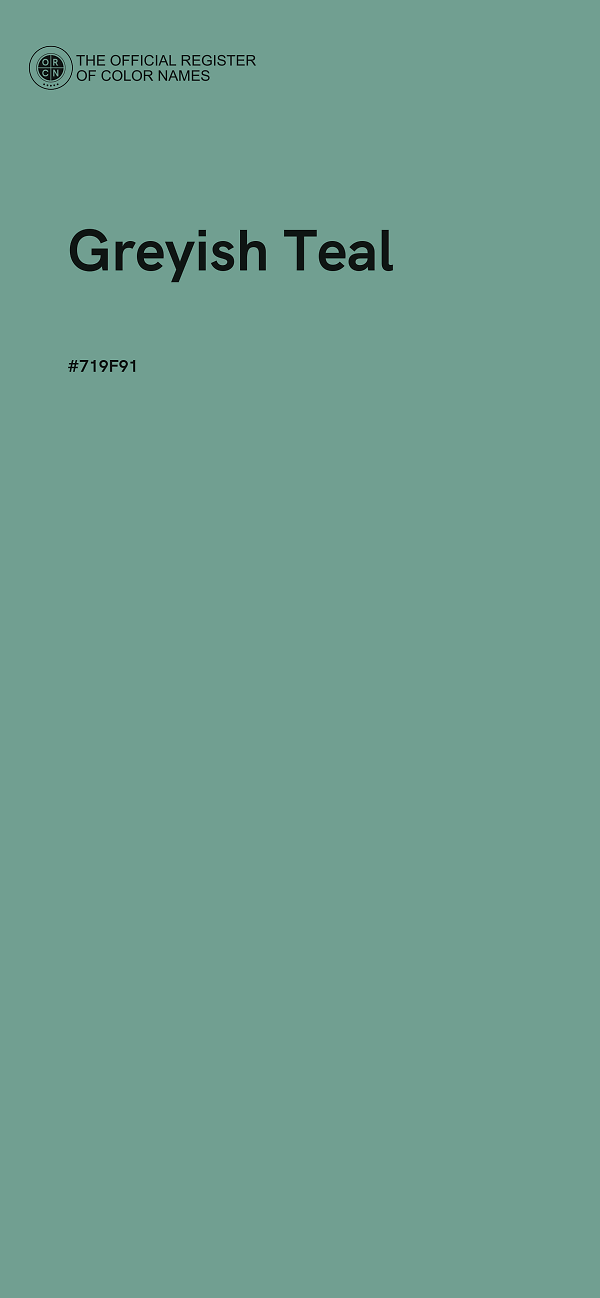 #719F91 - Greyish Teal color image