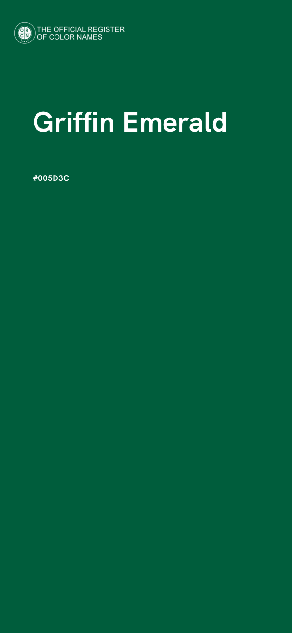 #005D3C - Griffin Emerald color image