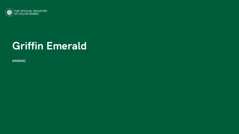 #005D3C - Griffin Emerald color image