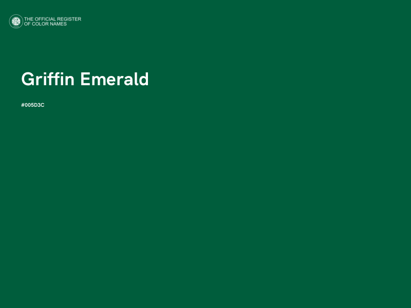#005D3C - Griffin Emerald color image