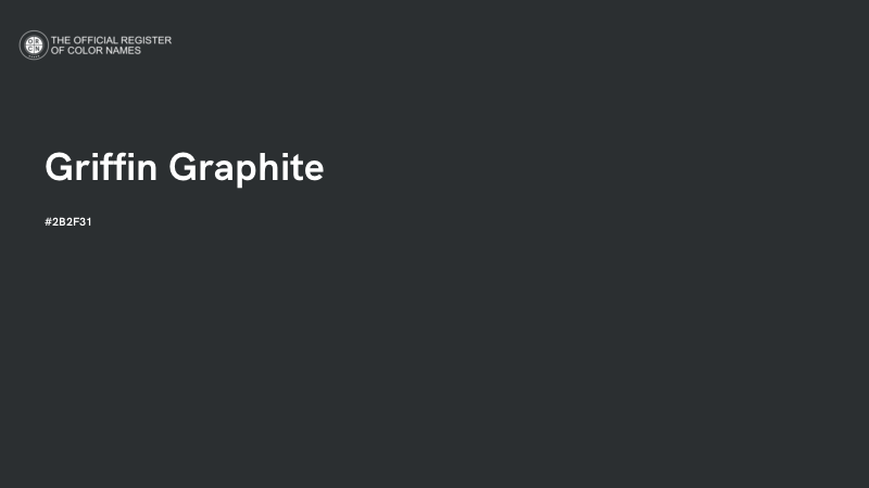 #2B2F31 - Griffin Graphite color image