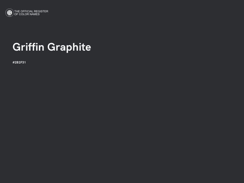#2B2F31 - Griffin Graphite color image
