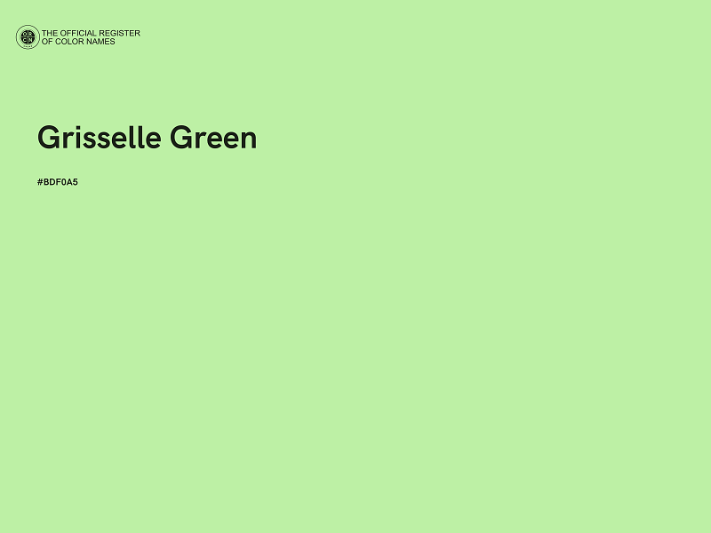 #BDF0A5 - Grisselle Green color image