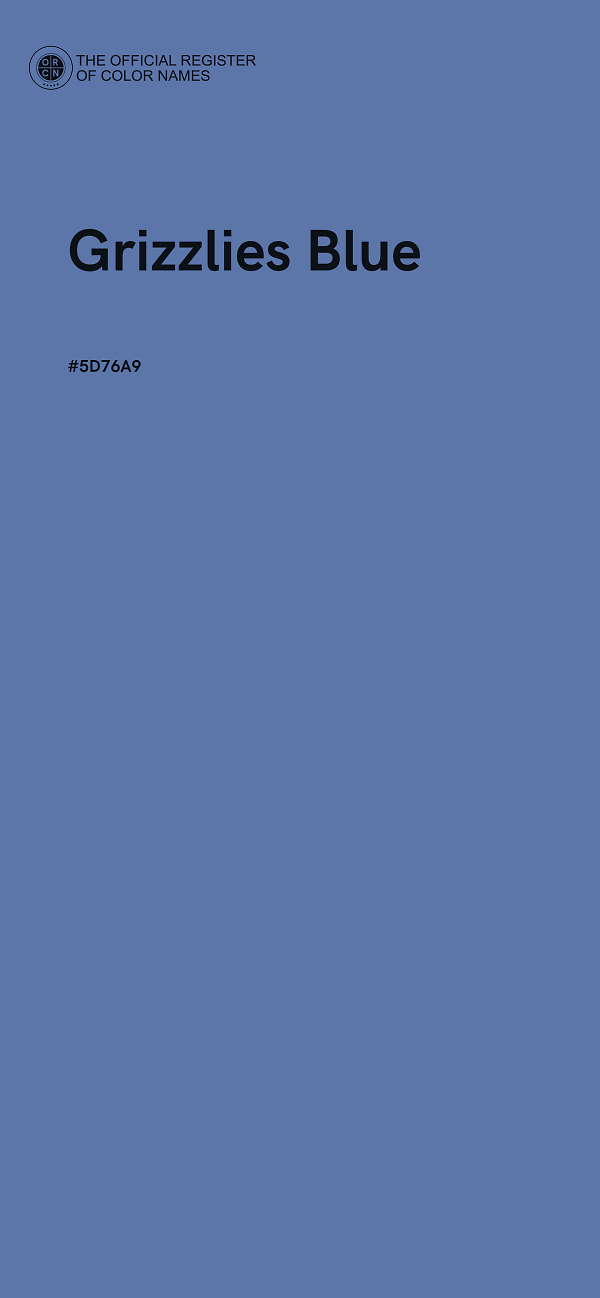 #5D76A9 - Grizzlies Blue color image
