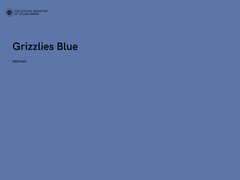 #5D76A9 - Grizzlies Blue color image