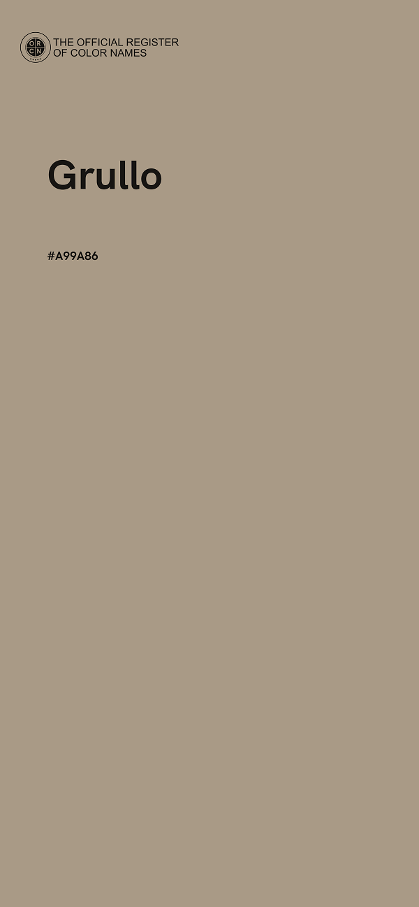#A99A86 - Grullo color image
