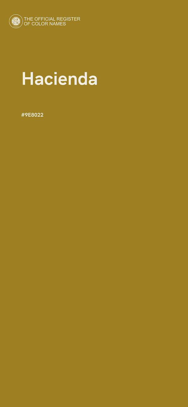 #9E8022 - Hacienda color image