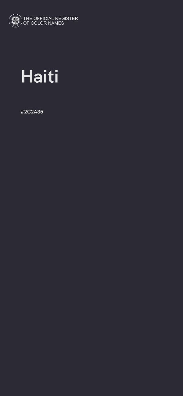 #2C2A35 - Haiti color image