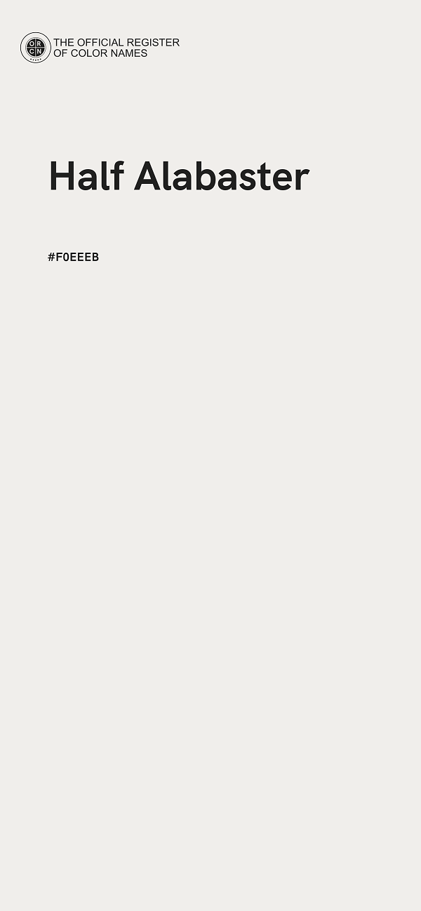 #F0EEEB - Half Alabaster color image