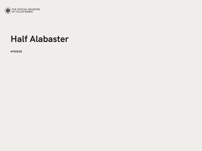 #F0EEEB - Half Alabaster color image