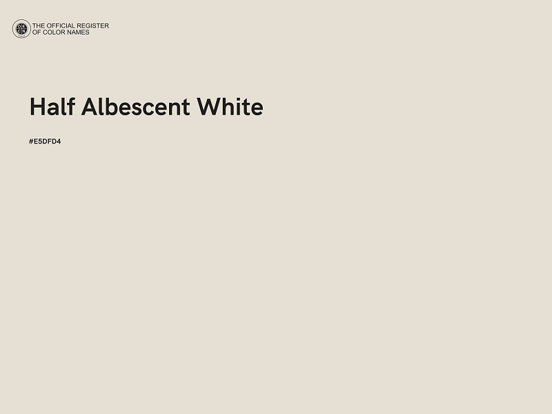 #E5DFD4 - Half Albescent White color image