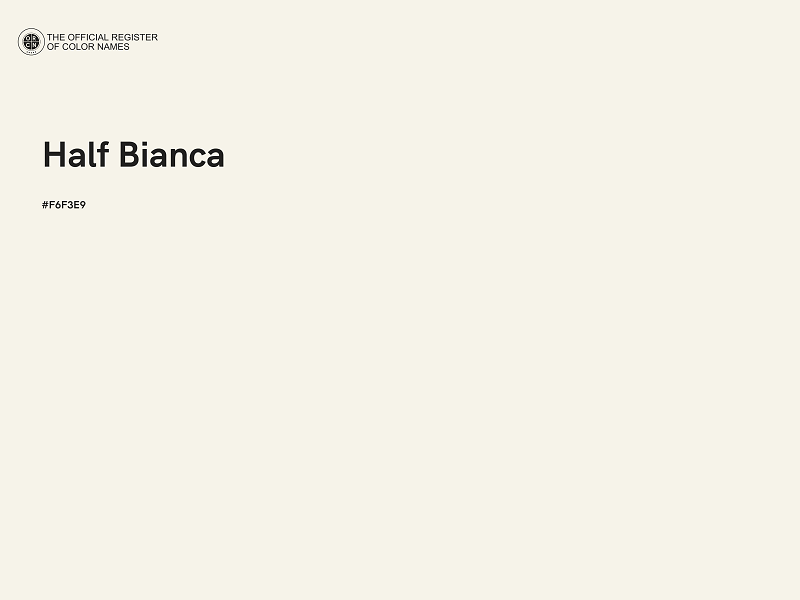#F6F3E9 - Half Bianca color image