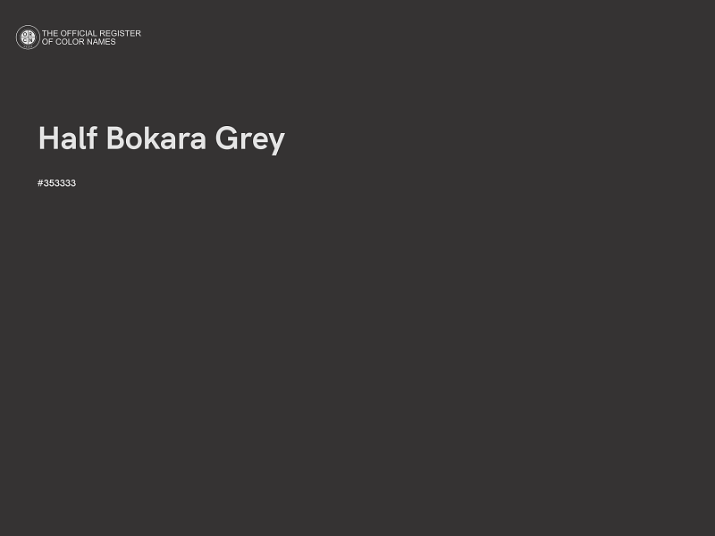 #353333 - Half Bokara Grey color image