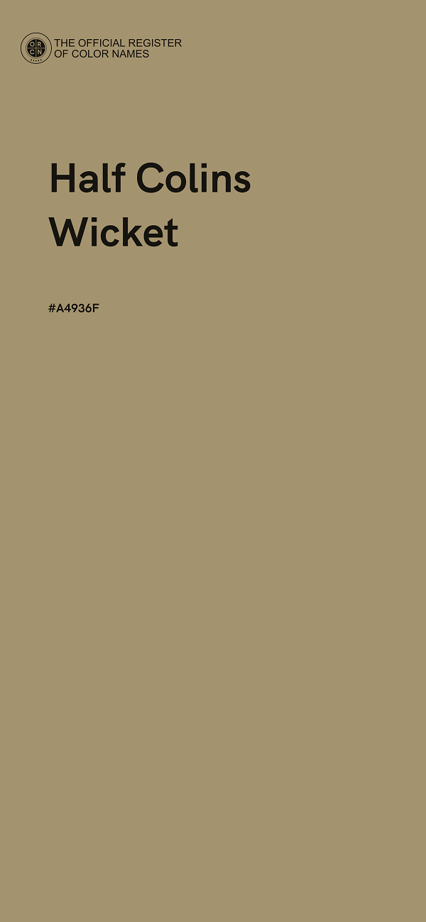 #A4936F - Half Colins Wicket color image