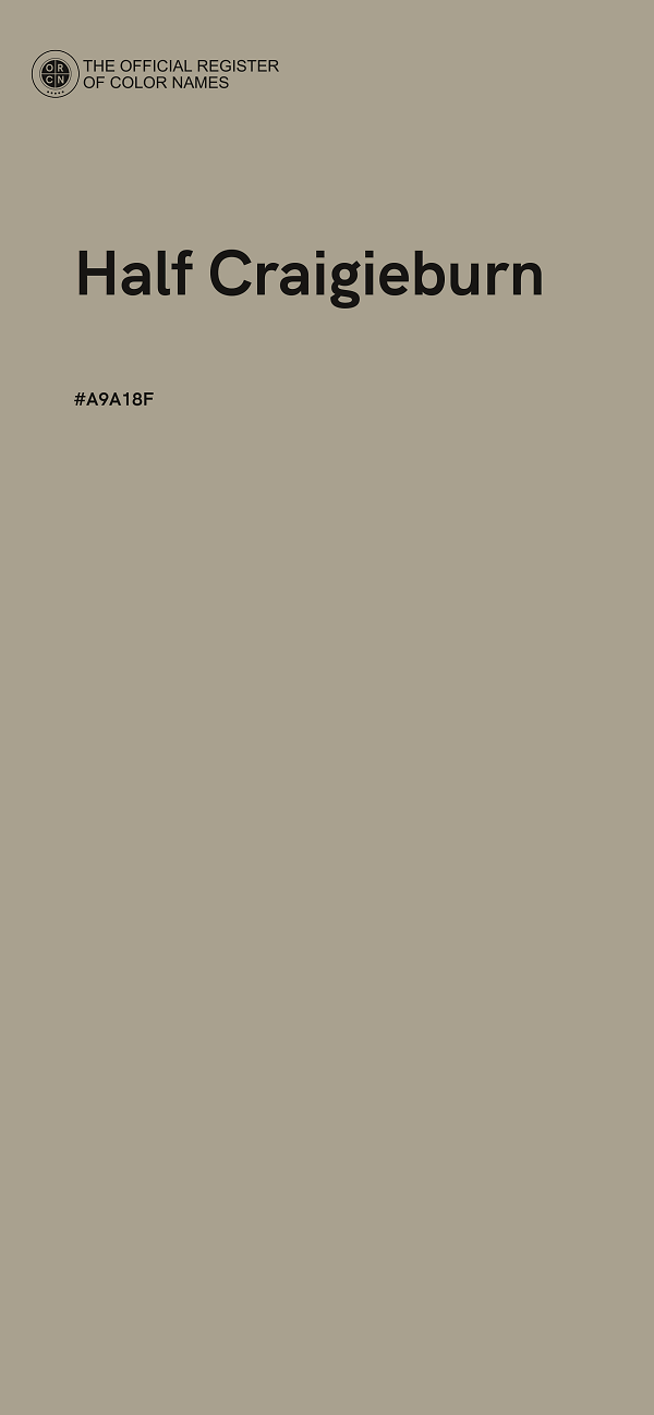 #A9A18F - Half Craigieburn color image