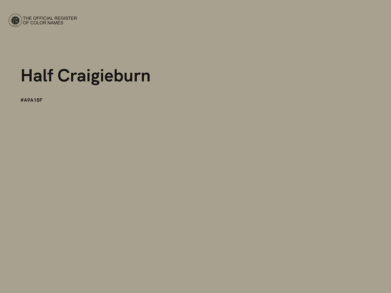 #A9A18F - Half Craigieburn color image