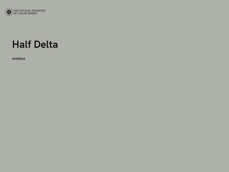 #AEB0AA - Half Delta color image