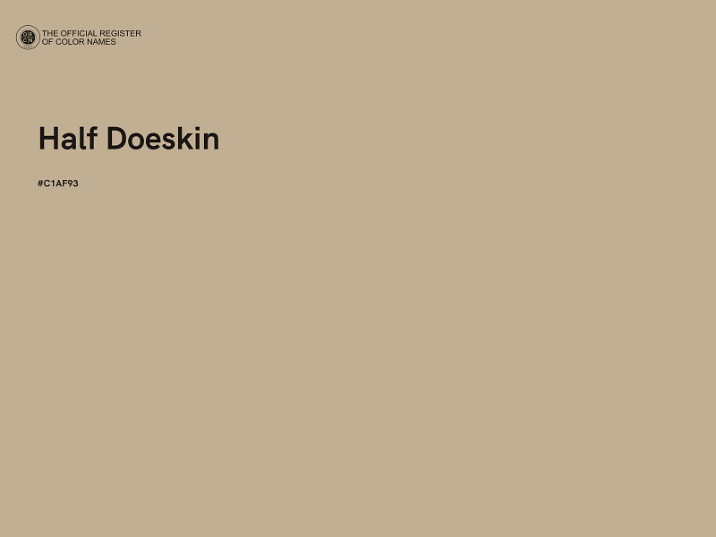 #C1AF93 - Half Doeskin color image