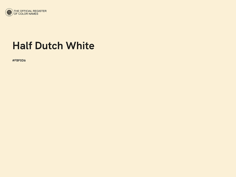 #FBF0D6 - Half Dutch White color image