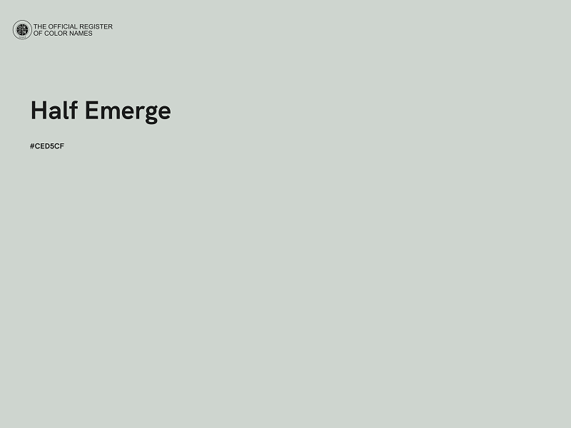 #CED5CF - Half Emerge color image