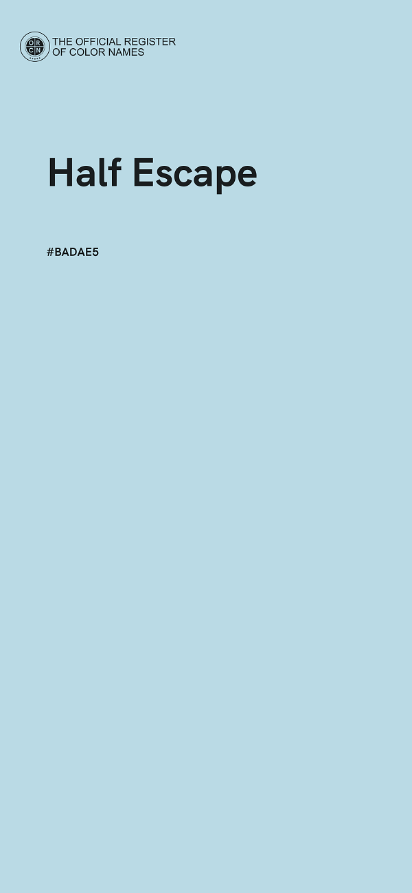 #BADAE5 - Half Escape color image