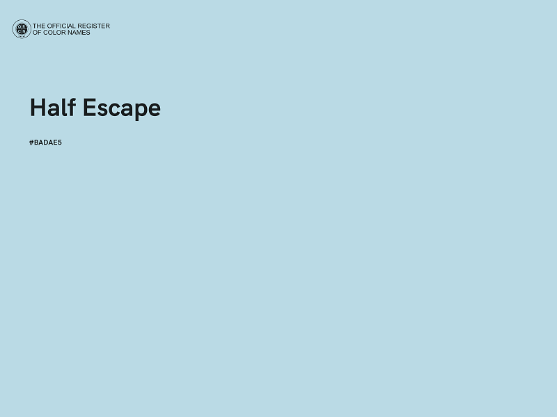 #BADAE5 - Half Escape color image